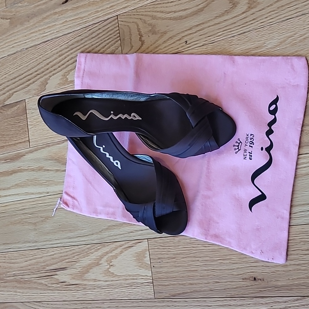 Nina Satin Kitten heels